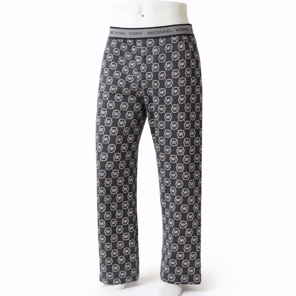 Michael Kors Black and Grey Logo Lounge Pants